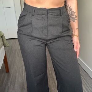 Morgan de Toi Charcoal Wide Leg Tailored Pants